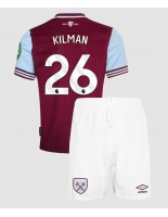 Otroške Nogometnih dresov West Ham United Max Kilman #26 Domači 2024-25 Kratki rokavi (+ hlače)